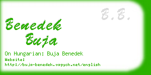 benedek buja business card